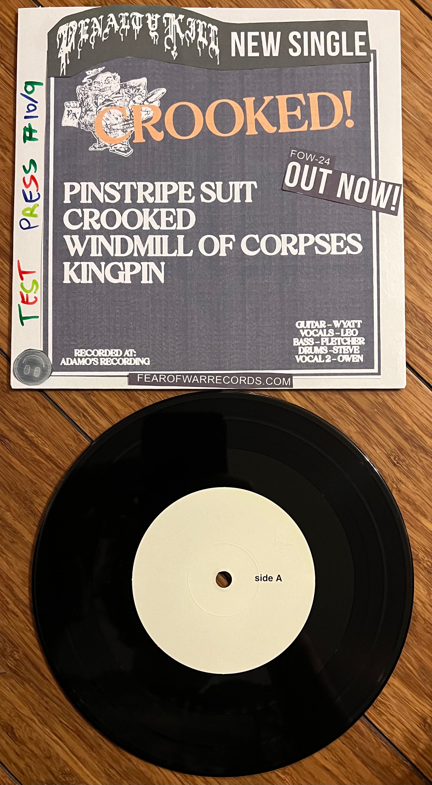 Penalty Kill - Crooked 7” FOW-24 one pre costomer