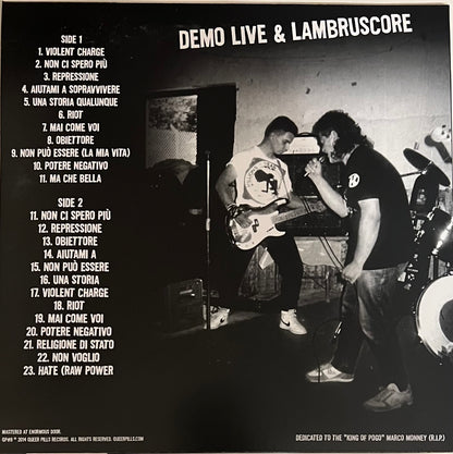 Violent Charge – Demo Live & Lambruscore LP QP#8