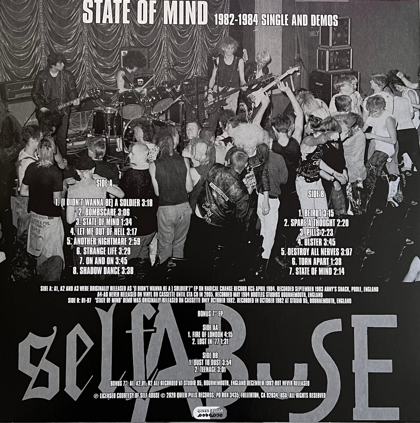 Self Abuse – State Of Mind - 1982-1984 Single And Demos LP+7" QP#14